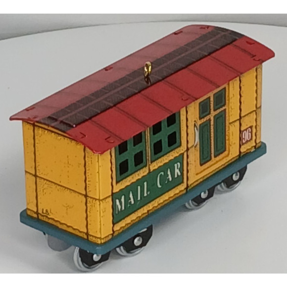 Hallmark Keepsake Ornament Yuletide Central Mail Car Train #3 In Series 1996 - Picture 9 of 11